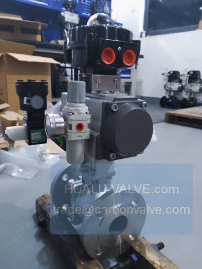 photo pneumatic flange ball valve