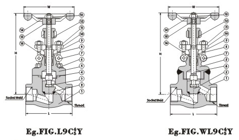 Globe Valve 900Lb~1500Lb 